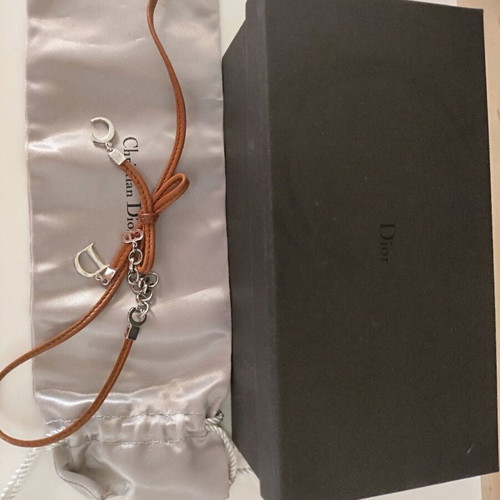 Christian Dior Vintage Leather Collar Necklace Galliano Era Like New