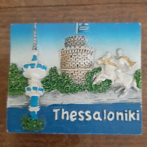Thessaloniki magnet used, souvenir keepsake