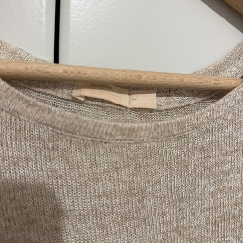Bershka pullover with lace used, size M, beige