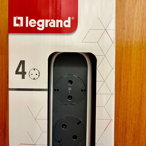Legrand Premium power strip with ON/OFF switch and surge protection