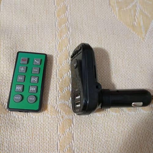 Fm transmitter for car with music via USB in cigarette lighter