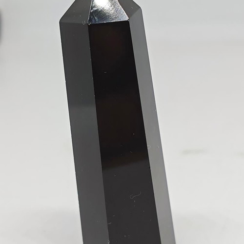 Obsidian decorative obelisk like new, natural black crystal