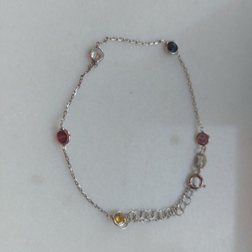 Bracelet in pure silver 925 for girl like new with stones