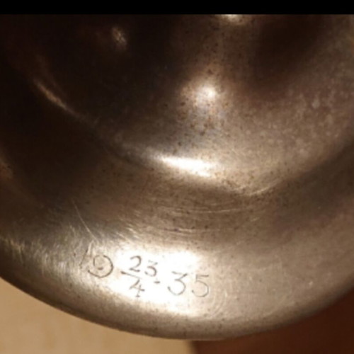 Georg Nilsson cup used with hand engraving and Barnett Henry Abrahams mark