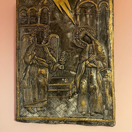 Icon The Annunciation of the Theotokos like new, fresco technique
