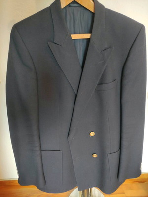 Dark blue jacket like new, wool, size L-XL