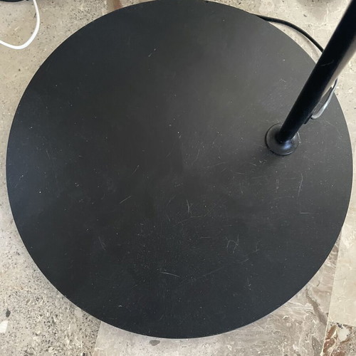 Minimal floor lamp with black ceramic base IKEA like new