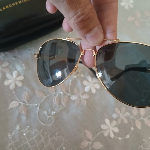 Blancemichele men's sunglasses like new, gold with black tips