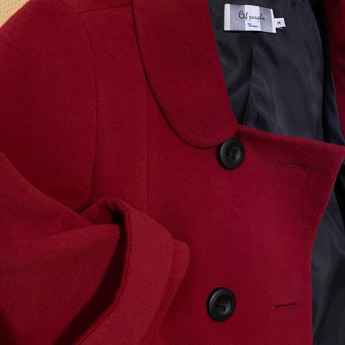 Cortefiel Red Wool Blend Short Jacket like new