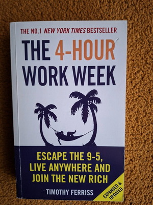 The 4-Hour Work Week book used in English by Timothy Ferris