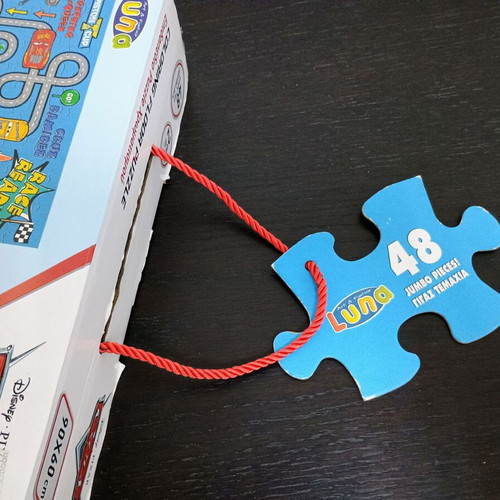 Puzzle and game 2 in 1 Luna giant 48 pieces used, Cars Disney Pixar