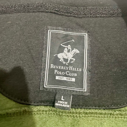 Beverly Hills Polo Club Polar Fleece jacket like new, olive and black, size L