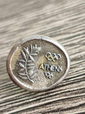 Silver pin Athens 1996 Olympic bid