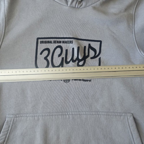 3Guys Hoodie like new, gray, Greek made