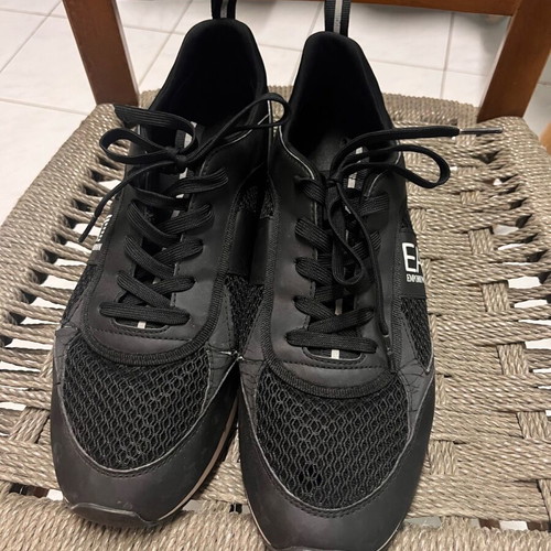 Emporio Armani shoes used, casual, size 46, black and white