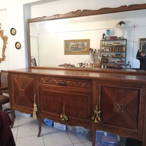 Walnut buffet with removable mirror like new