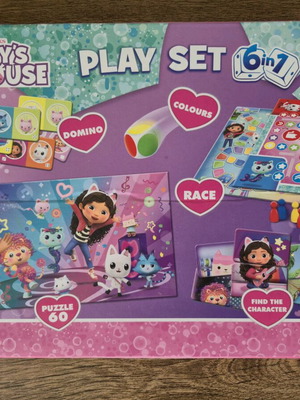 Gabby's Dollhouse board game set like new (+puzzle)