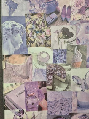 Purple lilac collage photo frame