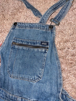 Superdry denim salopette used, size M, blue turquoise