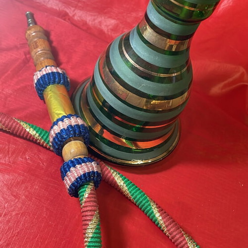 Hookah from Constantinople 1960 like new, brass with glass base