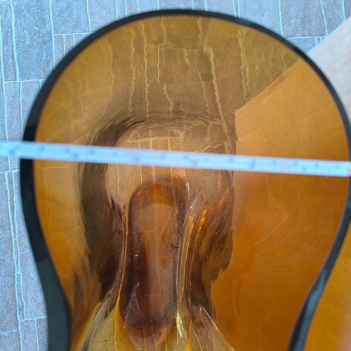 Amber wavy vase like new