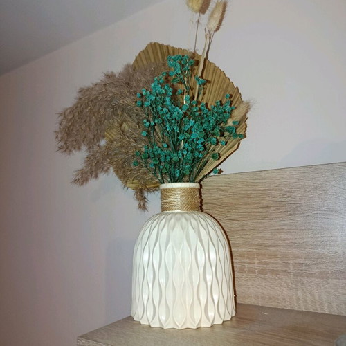 Mini Bouquet Composition with Blue Gypsophila and Dried Plants