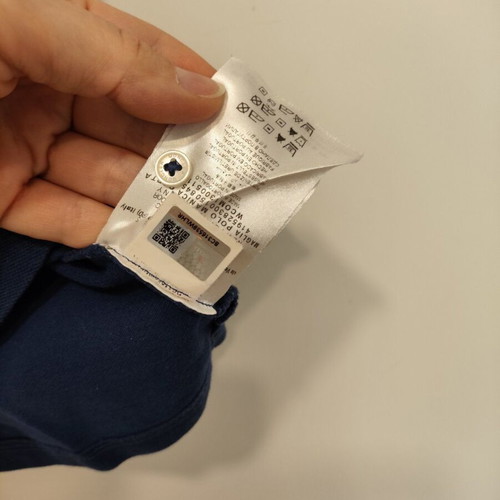 Moncler children's polo shirt, dark blue with grey details