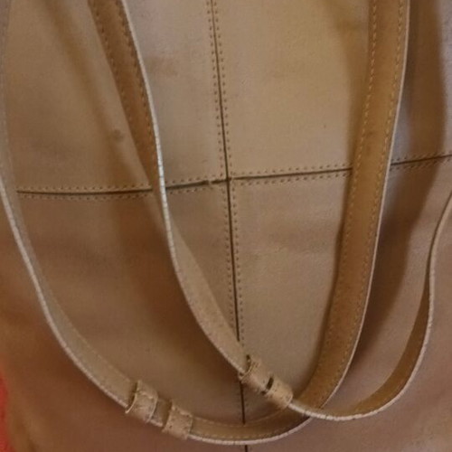 Kem leather shoulder bag used, vintage, beige