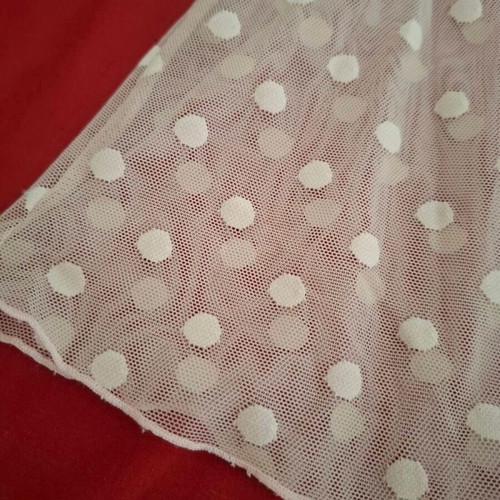Oysho transparent babydoll dress used with nude/pink polka dots