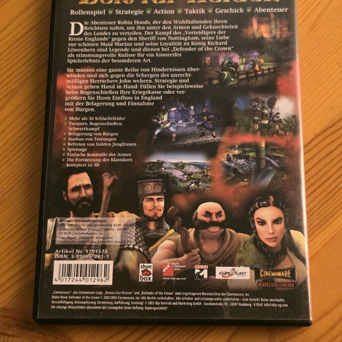 Robin Hood: Defender of the Crown PC game used, German edition