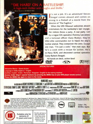 Under Siege DVD action movie used with Steven Seagal and Tommy Lee Jones