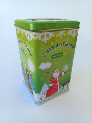 Collectible Russian metal Christmas tin like new, 2010