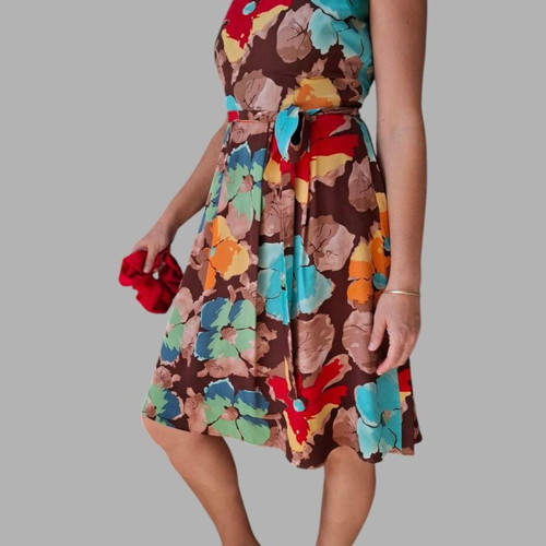 Laura Ashley Silk Floral Dress EU 36 UK 10 like new