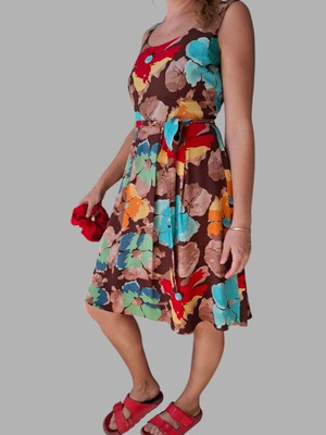 Laura Ashley Silk Floral Dress EU 36 UK 10 like new
