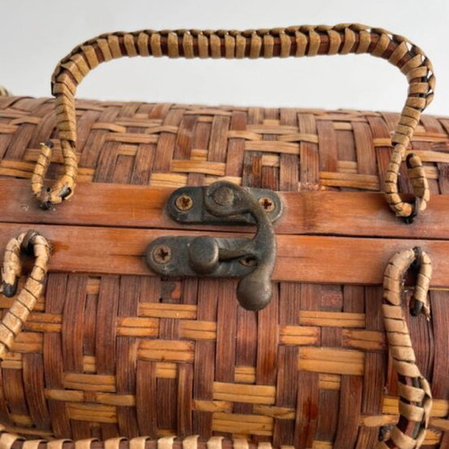 Bamboo bag used, handheld, decorative