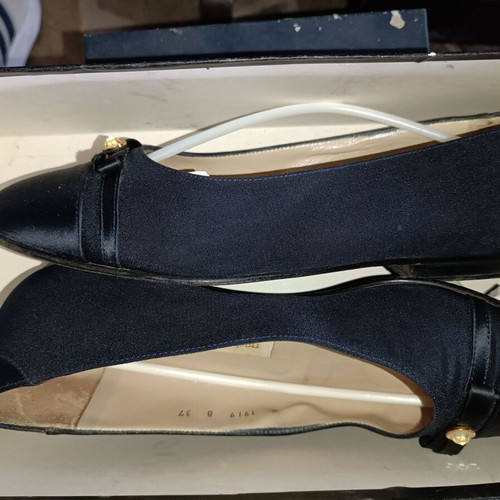 Kalogiropou ballerina shoes like new, black and blue, size 38-38.5