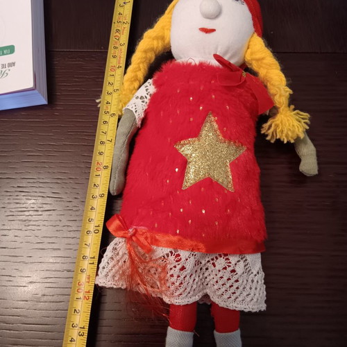 Handmade doll used, soft, 13 cm length