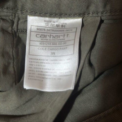 Carhartt Cole Cargo Pant like new, size 38, green