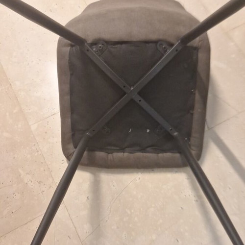 Ikea dining table with Italian grey chairs used, customised glass top, 6-8 seats