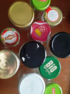 Γυάλινα βάζα σαν καινούργια, πακέτο 10, διάφορα μεγέθη