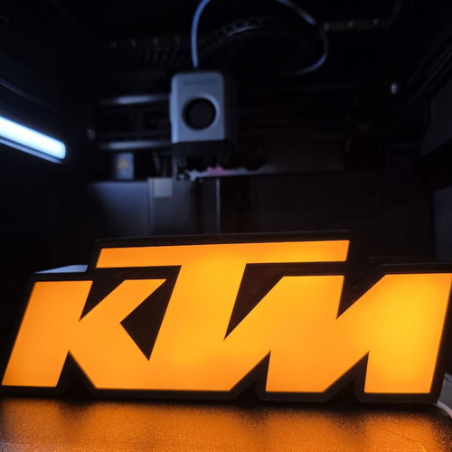 3D Printed KTM Lamp like new with LED and USB power