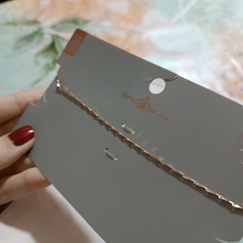 925 Silver Choker with Rose Gold Plating New