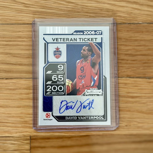 David Vanterpool 2025-26 Panini Contenders EuroLeague Veteran Ticket Auto like new