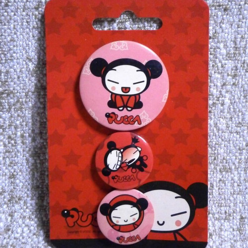 Pucca Licensed VOOZ pins badges new pack of 12 vintage