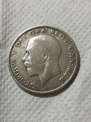 Ασημένιο νόμισμα Half Crown Ηνωμένου Βασιλείου μεταχειρισμένο