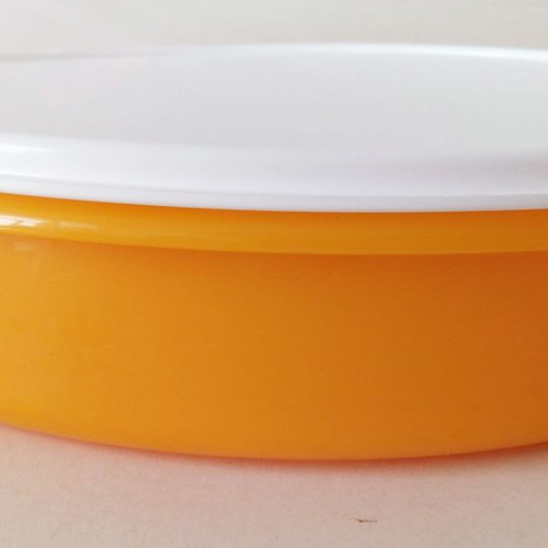 Tupperware large freezer container new, orange