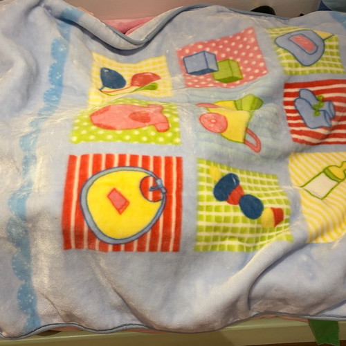 Baby blanket blue used 1.10x1.40