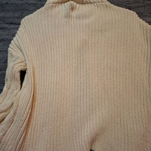 Ousho knitted cardigan like new, beige, fits small to large