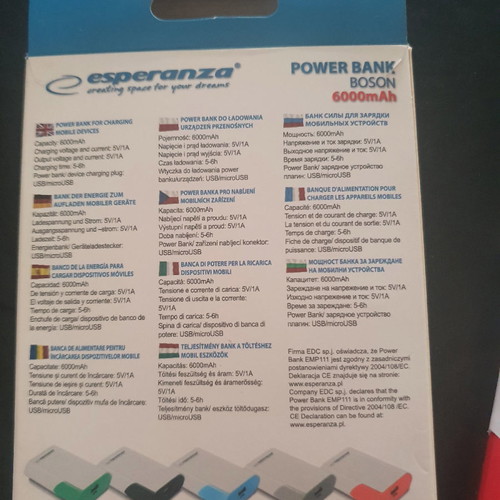 Power bank used Esperanza Boson 6000mAh