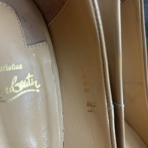 Christian Louboutins beige heels, authentic, size 41